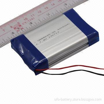 Lithium Polymer Battery with 7.4V Nominal Voltage and 4,200mAh Typical Capacity